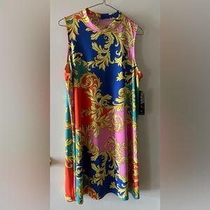 Tiana B. Colorful Sleeveless dress. Size XL NWT